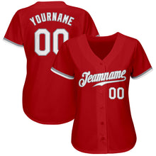 Charger l&#39;image dans la galerie, Custom Red White-Gray Authentic Baseball Jersey
