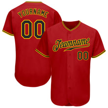 Charger l&#39;image dans la galerie, Custom Red Black-Gold Authentic Baseball Jersey
