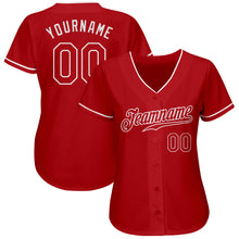 Charger l&#39;image dans la galerie, Custom Red Red-White Authentic Baseball Jersey
