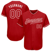 Charger l&#39;image dans la galerie, Custom Red Red-White Authentic Baseball Jersey
