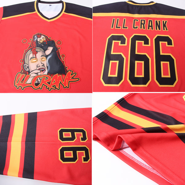 Cheap Custom Navy Red-Gold Hockey Jersey Free Shipping – CustomJerseysPro