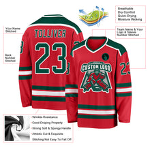 Laden Sie das Bild in den Galerie-Viewer, Custom Red Green-White Hockey Jersey
