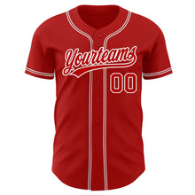 Charger l&#39;image dans la galerie, Custom Red Red-White Authentic Baseball Jersey
