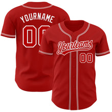 Charger l&#39;image dans la galerie, Custom Red Red-White Authentic Baseball Jersey
