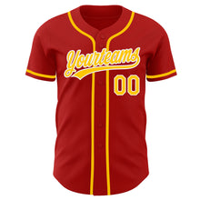 Charger l&#39;image dans la galerie, Custom Red Gold-White Authentic Baseball Jersey
