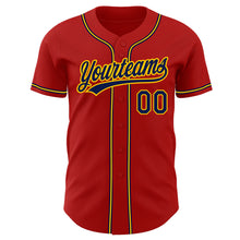 Charger l&#39;image dans la galerie, Custom Red Navy-Gold Authentic Baseball Jersey
