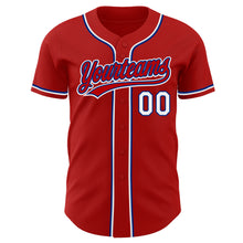 Charger l&#39;image dans la galerie, Custom Red White-Royal Authentic Baseball Jersey
