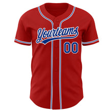 Charger l&#39;image dans la galerie, Custom Red Royal-White Authentic Baseball Jersey
