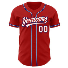 Charger l&#39;image dans la galerie, Custom Red White-Royal Authentic Baseball Jersey
