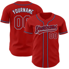 Charger l&#39;image dans la galerie, Custom Red Red-Navy Authentic Baseball Jersey
