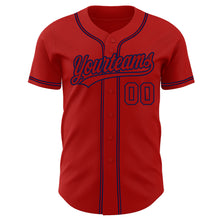 Charger l&#39;image dans la galerie, Custom Red Red-Navy Authentic Baseball Jersey
