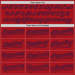 Custom Red Red-Navy Authentic Baseball Jersey