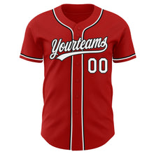 Charger l&#39;image dans la galerie, Custom Red White-Black Authentic Baseball Jersey
