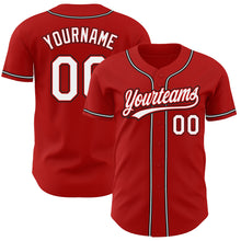 Charger l&#39;image dans la galerie, Custom Red White-Black Authentic Baseball Jersey
