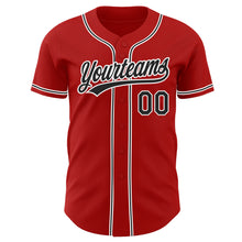 Charger l&#39;image dans la galerie, Custom Red Black-White Authentic Baseball Jersey
