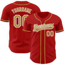 Charger l&#39;image dans la galerie, Custom Red Old Gold-White Authentic Baseball Jersey
