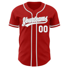 Charger l&#39;image dans la galerie, Custom Red White-Gray Authentic Baseball Jersey
