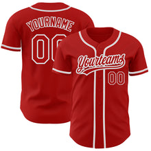 Charger l&#39;image dans la galerie, Custom Red Red-Gray Authentic Baseball Jersey
