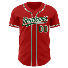 Charger l&#39;image dans la galerie, Custom Red Green-White Authentic Baseball Jersey
