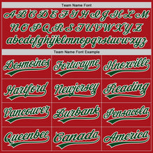 Charger l&#39;image dans la galerie, Custom Red Green-White Authentic Baseball Jersey
