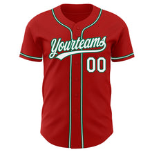 Charger l&#39;image dans la galerie, Custom Red White-Kelly Green Authentic Baseball Jersey
