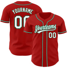 Charger l&#39;image dans la galerie, Custom Red White-Kelly Green Authentic Baseball Jersey
