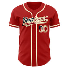 Charger l&#39;image dans la galerie, Custom Red Vintage USA Flag-Cream Authentic Baseball Jersey
