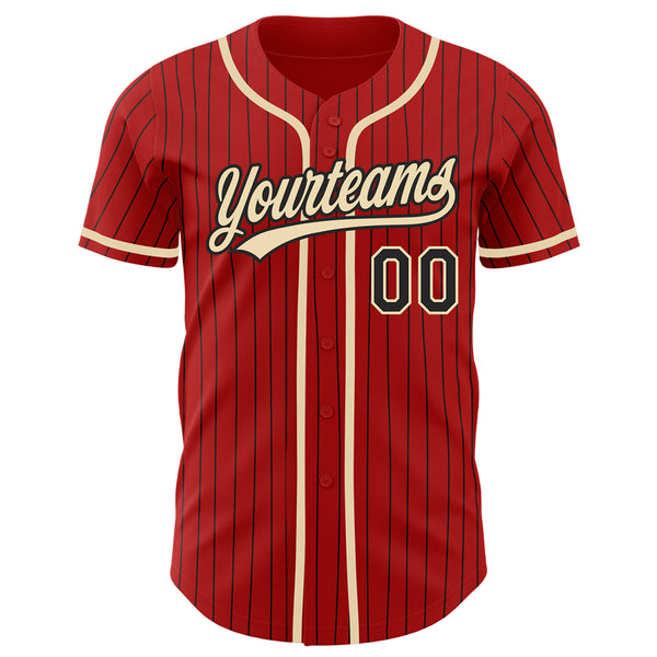 Cheap Custom Red Red-Cream Authentic Baseball Jersey Free Shipping –  CustomJerseysPro