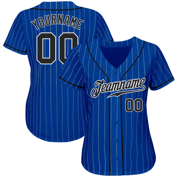 Black baseball jersey hot sale with white pinstripes