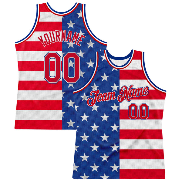 Cheap Custom Red White-Gold Authentic Fade Fashion Basketball Jersey Free  Shipping – CustomJerseysPro