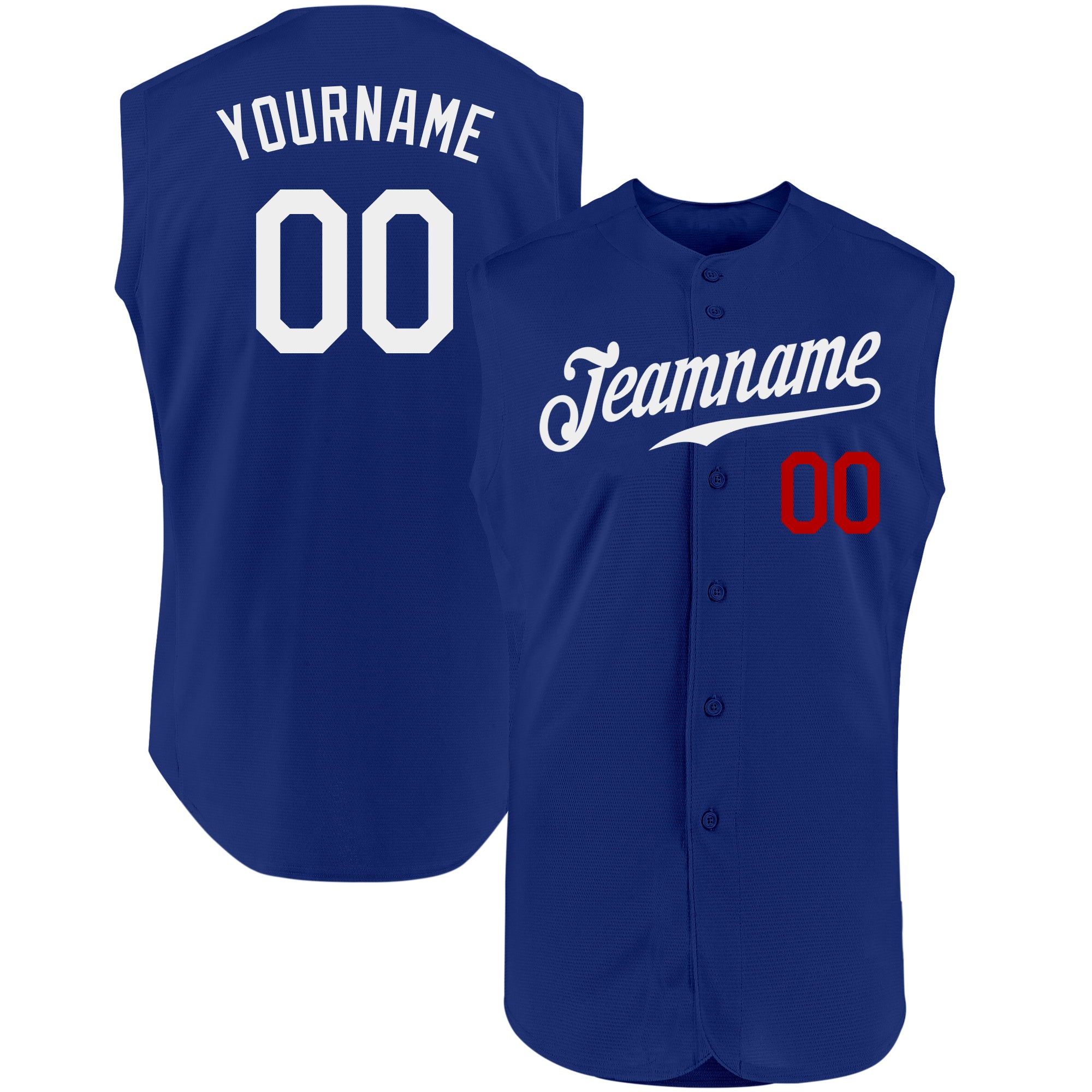 Cheap Custom Red Red-White Authentic Sleeveless Baseball Jersey Free  Shipping – CustomJerseysPro