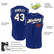 Load image into Gallery viewer, Custom Royal White-Red Authentic Sleeveless Baseball Jersey
