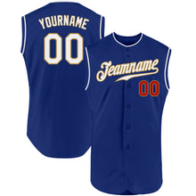 Load image into Gallery viewer, Custom Royal White-Red Authentic Sleeveless Baseball Jersey
