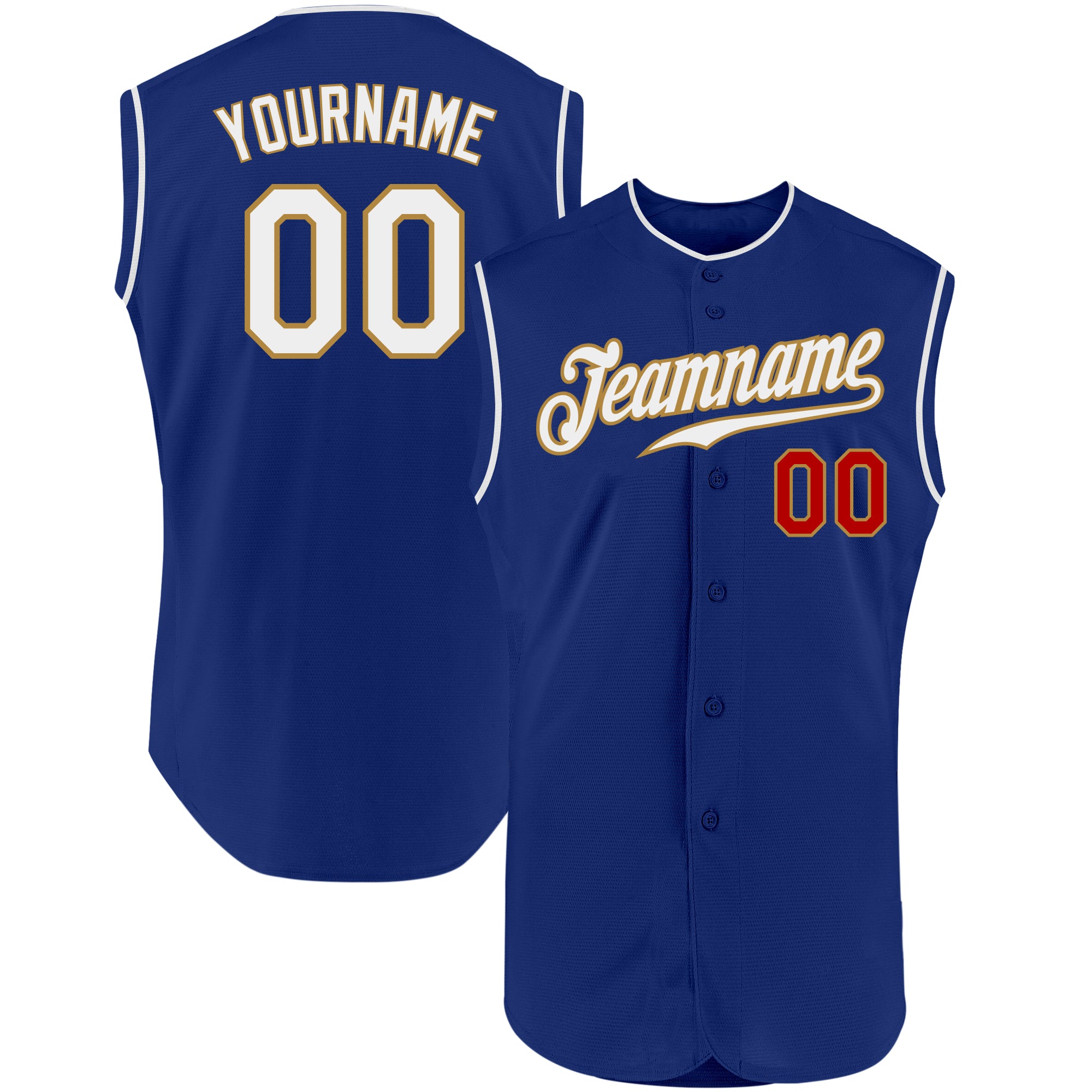 Cheap Custom Red White-Light Blue Authentic Sleeveless Baseball Jersey Free  Shipping – CustomJerseysPro