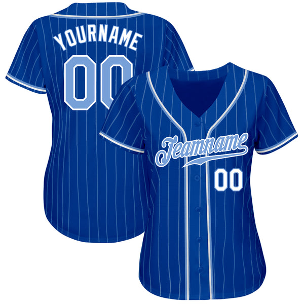 Cheap Custom Light Blue White Pinstripe White-Red Authentic Baseball Jersey  Free Shipping – CustomJerseysPro