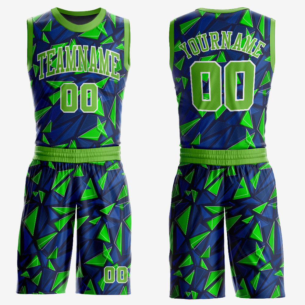 Cheap Custom Green White-Gold Round Neck Sublimation Basketball Suit Jersey  Free Shipping – CustomJerseysPro