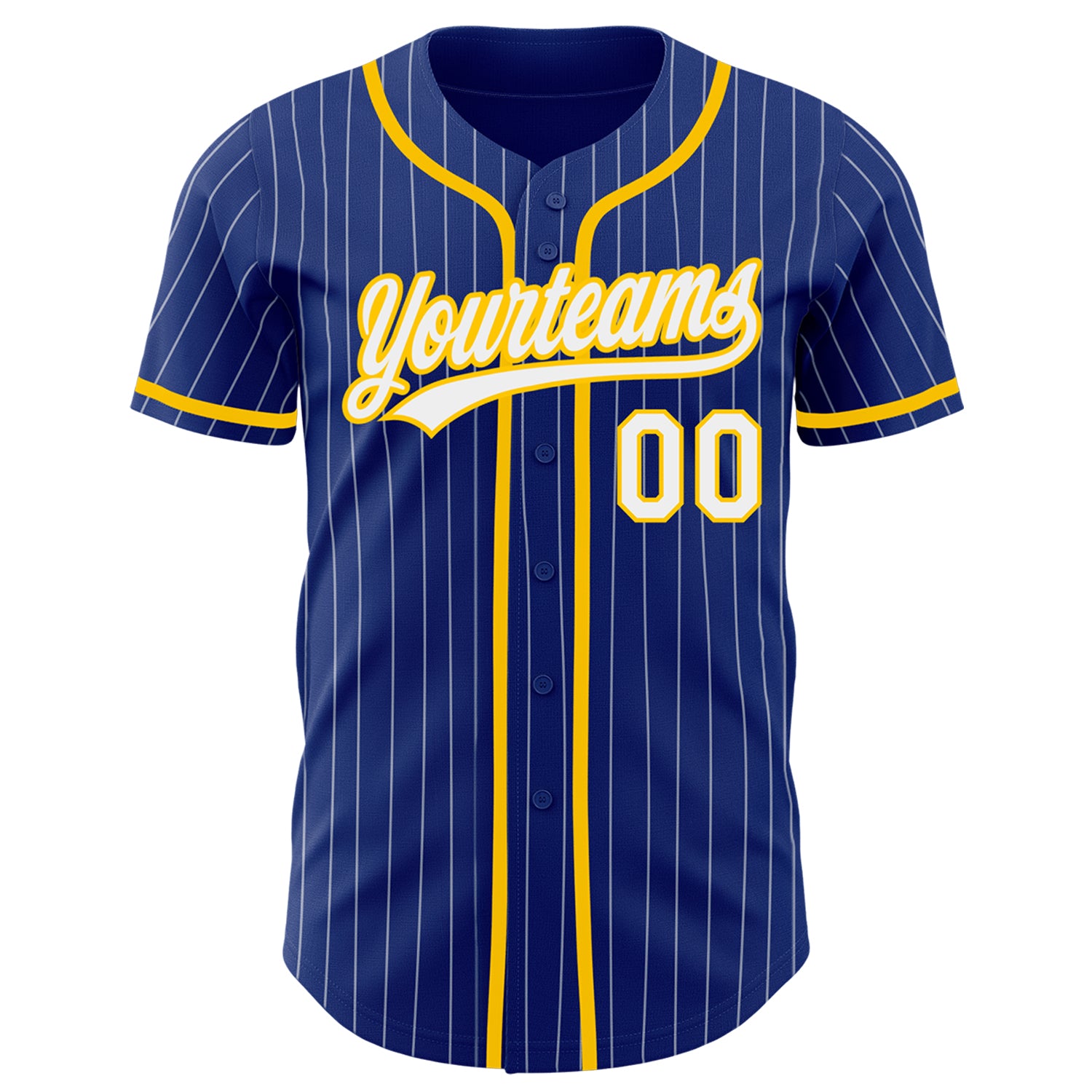 Custom White Royal Pinstripe Royal-White Authentic Baseball Jersey Discount