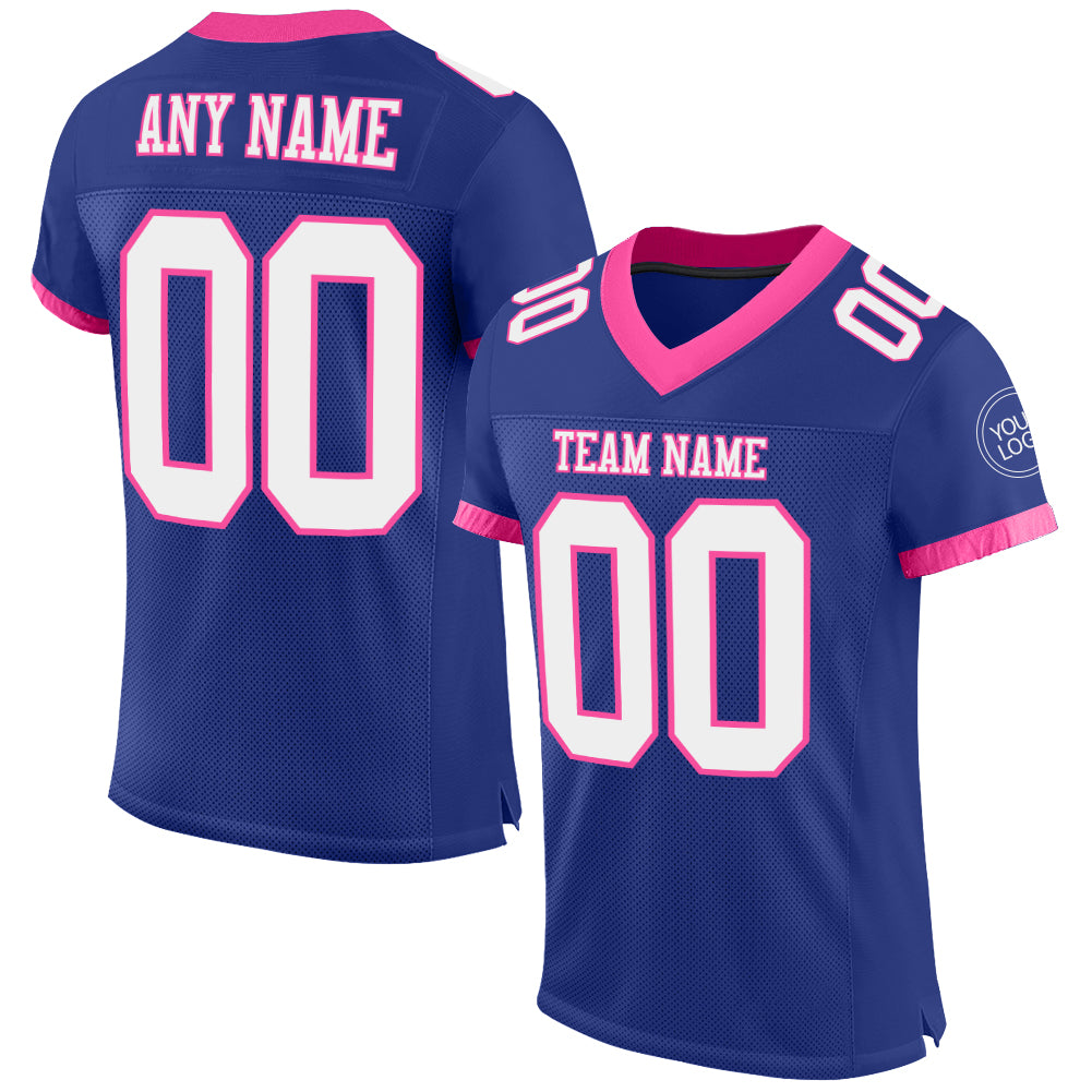 Royal / White Youth Small Football Game Jersey