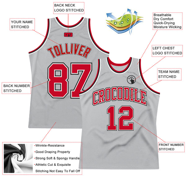 Cheap Custom Gray Red-Cream Authentic Throwback Basketball Jersey Free  Shipping – CustomJerseysPro