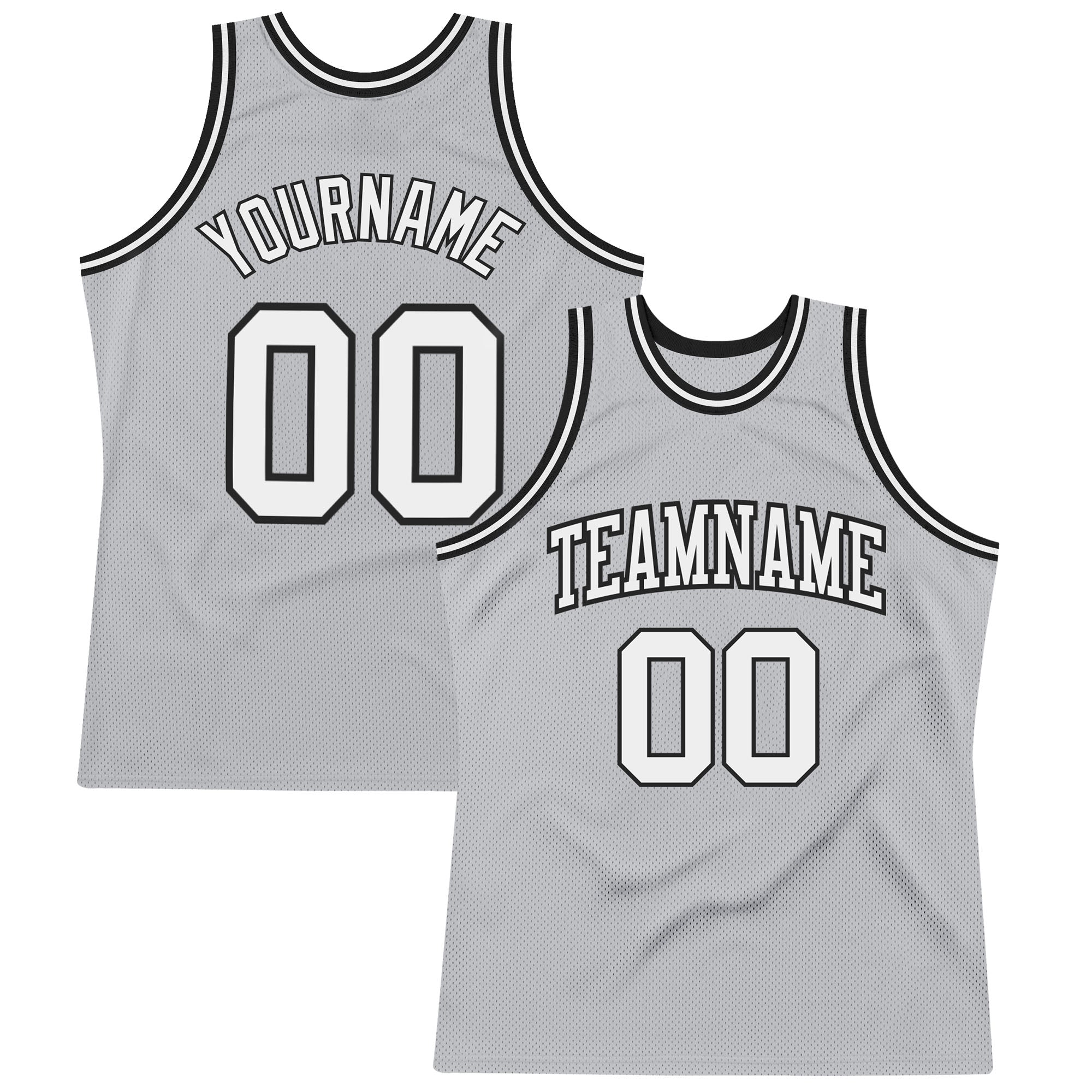 Custom White Black Round Neck Basketball Jersey – CustomJerseysPro