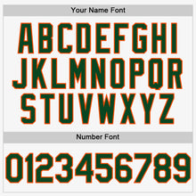 Load image into Gallery viewer, Custom White Green-Orange Authentic Sleeveless Baseball Jersey
