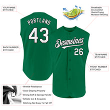 Load image into Gallery viewer, Custom Kelly Green White-Black Authentic Sleeveless Baseball Jersey
