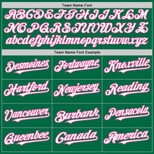 Load image into Gallery viewer, Custom Kelly Green White-Pink Authentic Sleeveless Baseball Jersey
