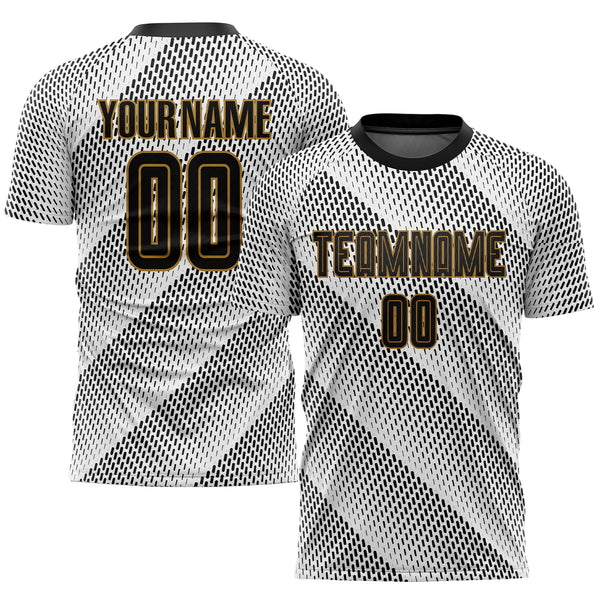 Cheap Custom Gold Black Sublimation Soccer Uniform Jersey Free Shipping –  CustomJerseysPro