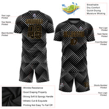 Загрузить изображение в средство просмотра галереи, Custom Black Black-Old Gold Sublimation Soccer Uniform Jersey
