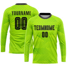 Laden Sie das Bild in den Galerie-Viewer, Custom Neon Green Black Sublimation Soccer Uniform Jersey
