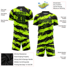 Laden Sie das Bild in den Galerie-Viewer, Custom Neon Green Black Sublimation Soccer Uniform Jersey
