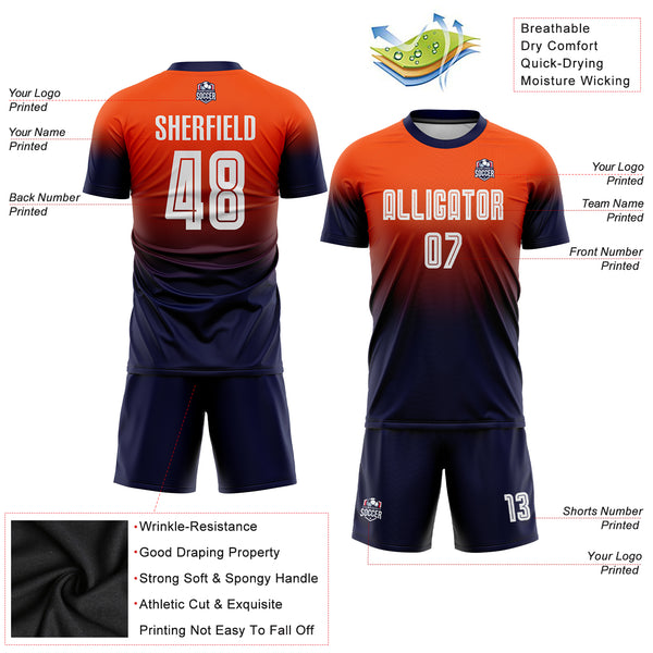 Cheap Custom Black Orange-White Mesh Split Fashion Football Jersey Free  Shipping – CustomJerseysPro