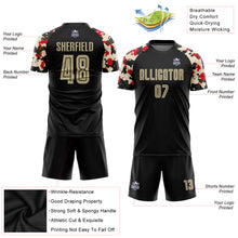 Загрузить изображение в средство просмотра галереи, Custom Black Vegas Gold-Camo Sublimation Soccer Uniform Jersey
