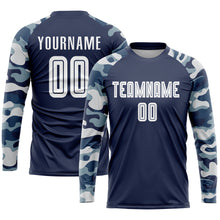 Charger l&#39;image dans la galerie, Custom Navy White-Camo Sublimation Soccer Uniform Jersey
